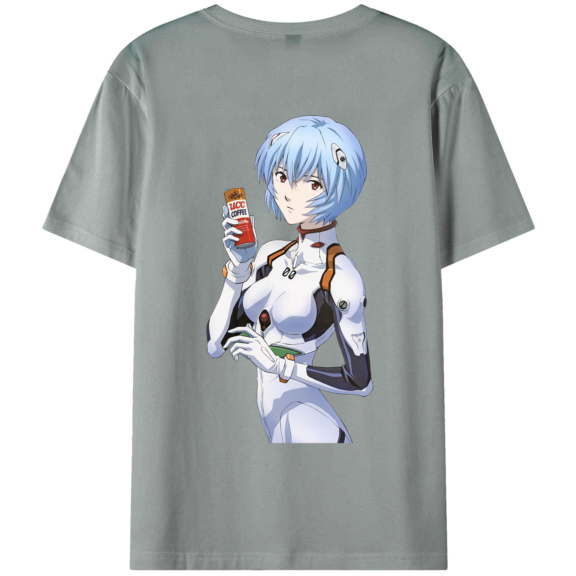 （画像用） EVA 新世紀エヴァンゲリオン 綿100％ メンズ半袖Tシャツ（バックプリント） 通気性